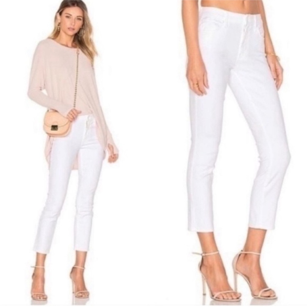 MOTHER The Looker Crop Jeans in The Fairest of Them All White size 30